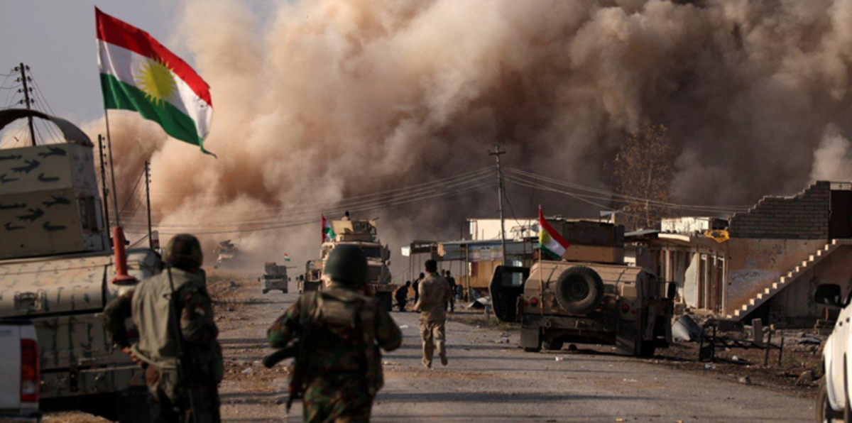 خلال معركة الموصل.. الأكراد يهجرون العرب السنة ويكتبون على بيوتهم "انتباه: هذا منزل كردي"