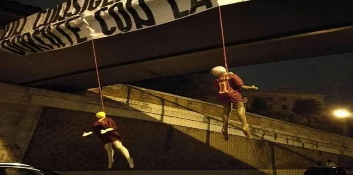 رابطة مشجعي نادي لاتسيو تعلن مسؤوليتها عن واقعة الدمى المشنوقة