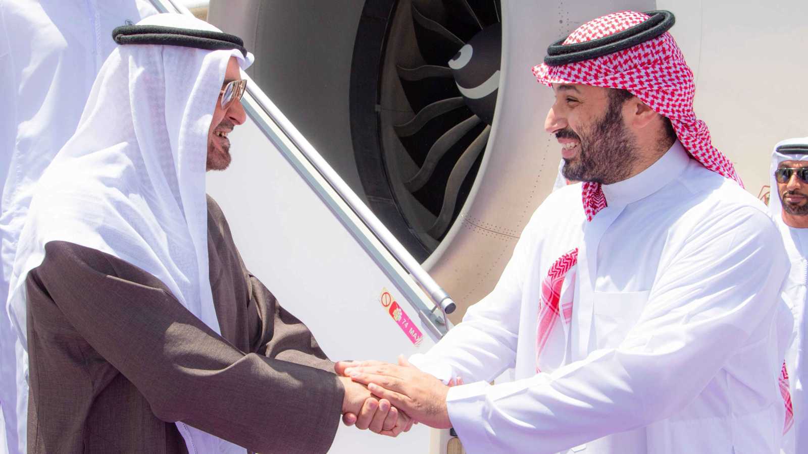 رئيس الإمارات يصل إلى الرياض وولي العهد السعودي في مقدمة مستقبليه