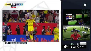 لقطة ضربة الجزاء في مباراة النصر والفيحاء