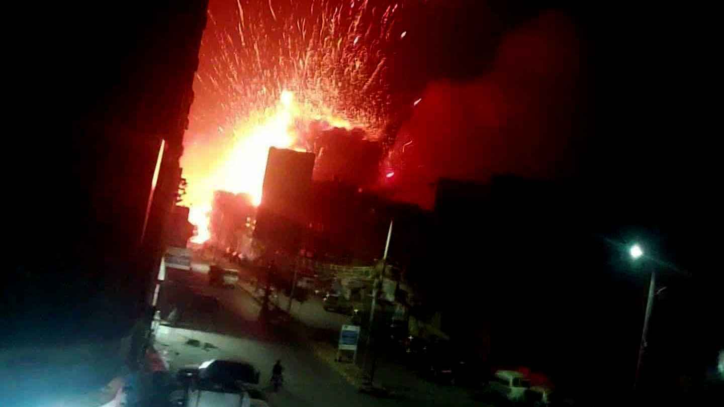 مصادر: ميليشيا الحوثي قصفت محطة وقود في تعز بطائرة مسيّرة (فيديو)