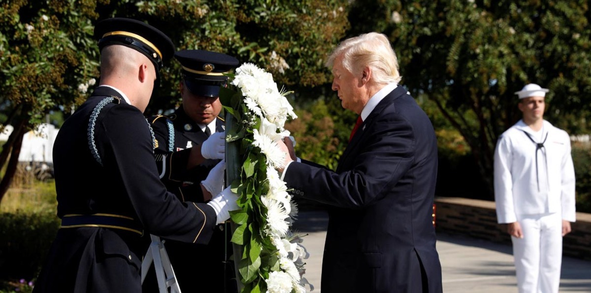 ترامب يشهد أول إحياء لذكرى 11 سبتمبر منذ توليه المنصب (صور)