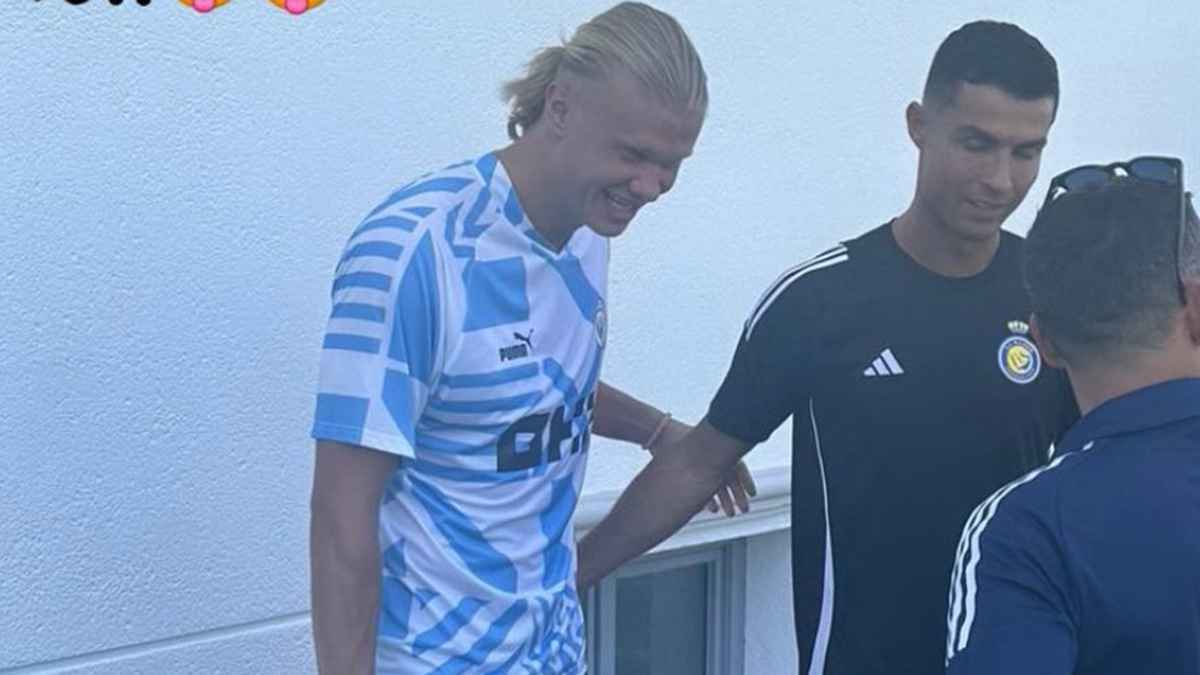 هالاند ورونالدو معا.. تعرف على قصة "الزيارة الغامضة" (فيديو وصور)