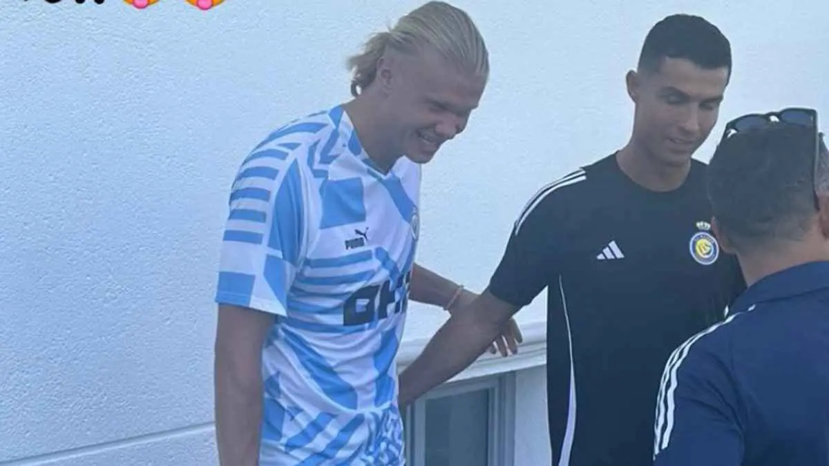 هالاند ورونالدو معا.. تعرف على قصة "الزيارة الغامضة" (فيديو وصور)