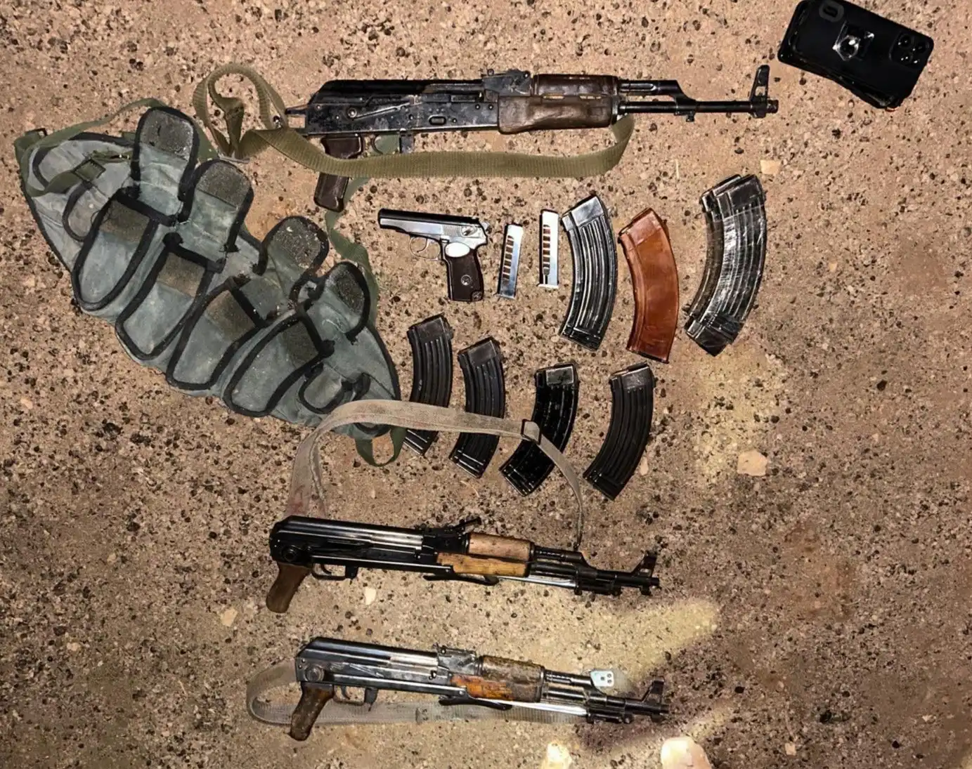 الأسلحة المصادرة