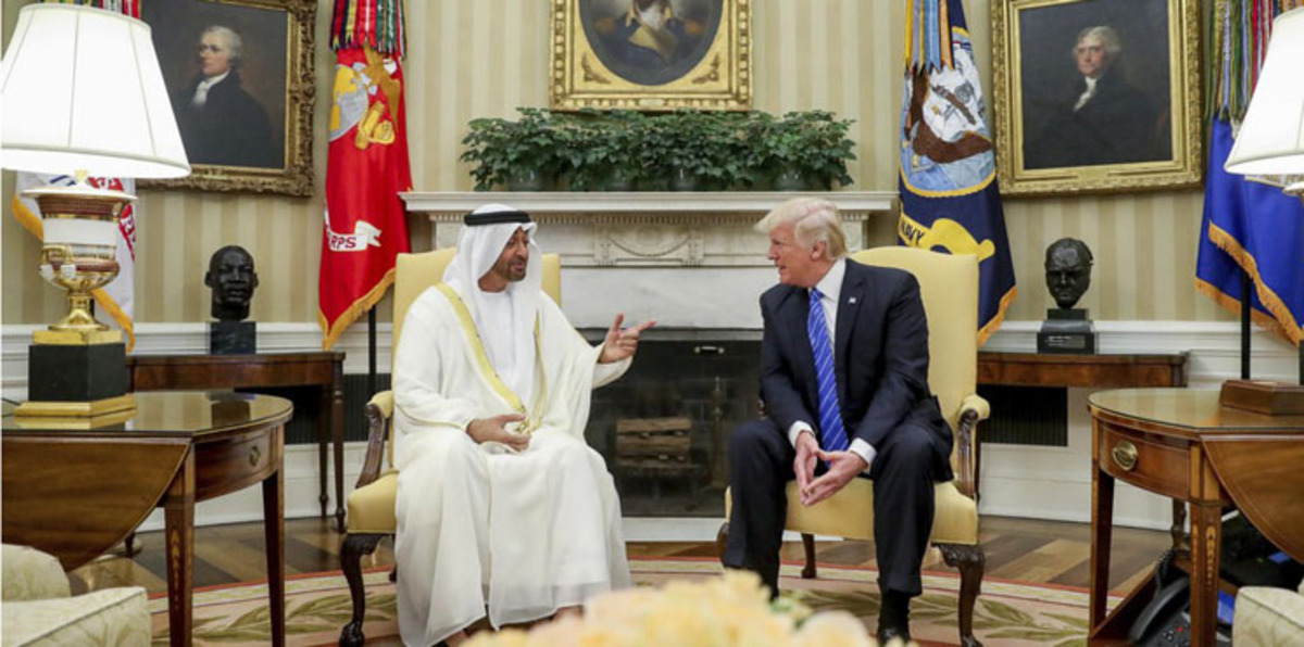 بالصور والفيديو.. الشيخ محمد بن زايد يلتقي دونالد ترامب بواشنطن