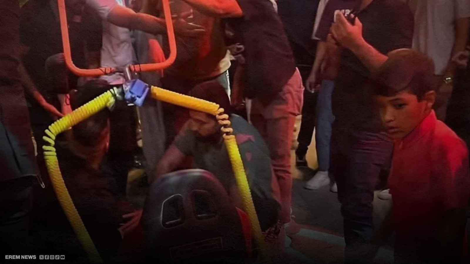 فيديو يهز العراق..شاب يصارع الموت بعد سقوطه من تلفريك