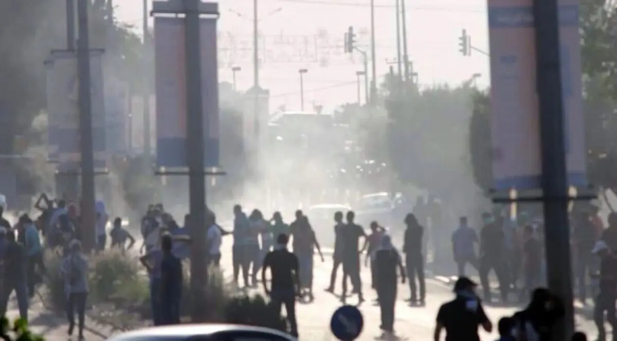 مظاهرة في أم الفحم تنديدا بقتل إسرائيل لشاب فلسطيني