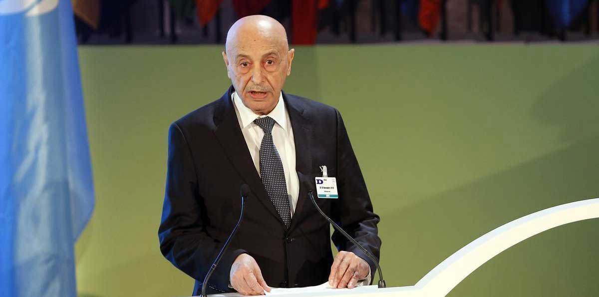 عقيلة صالح يدعو الأفارقة لدعم تسليح الجيش الليبي