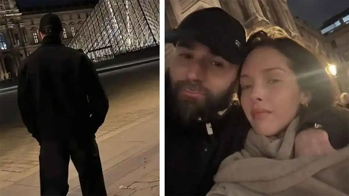 فنٌّ يأسر القلوب.. صور رائعة لكريم بنزيما وزوجته في متحف اللوفر (شاهد)