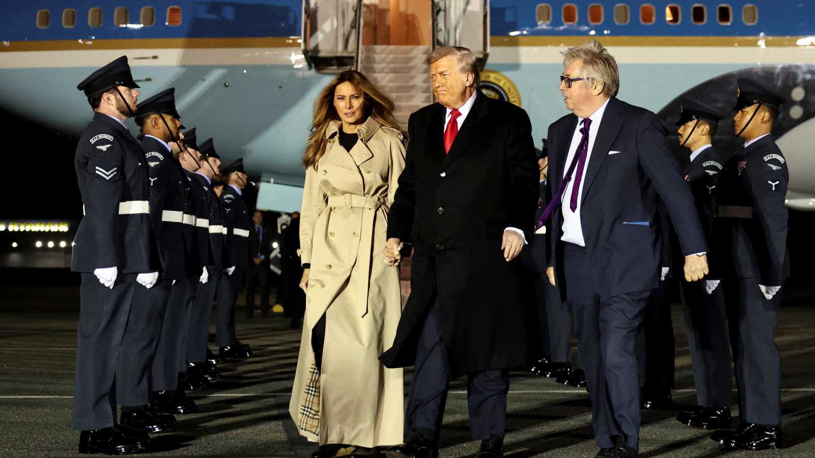 ترامب يصل بريطانيا في زيارة دولة لتعزيز الشراكة الاقتصادية