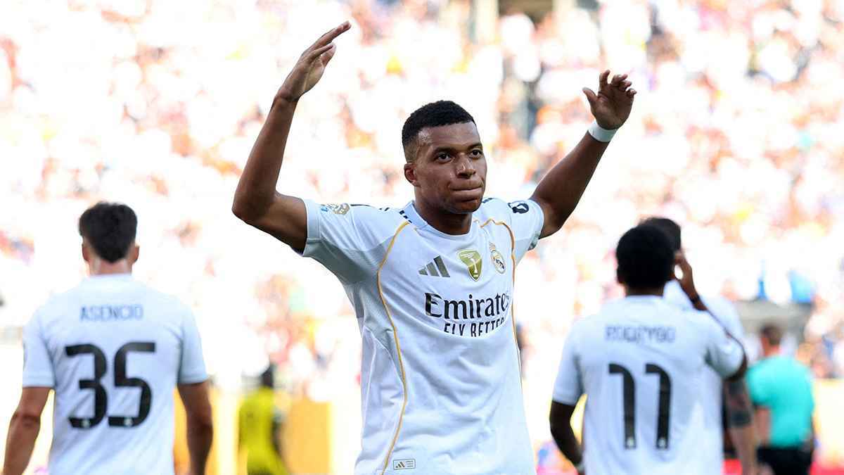 أول أهداف كيليان مبابي بالرقم 10 مع ريال مدريد  (فيديو)