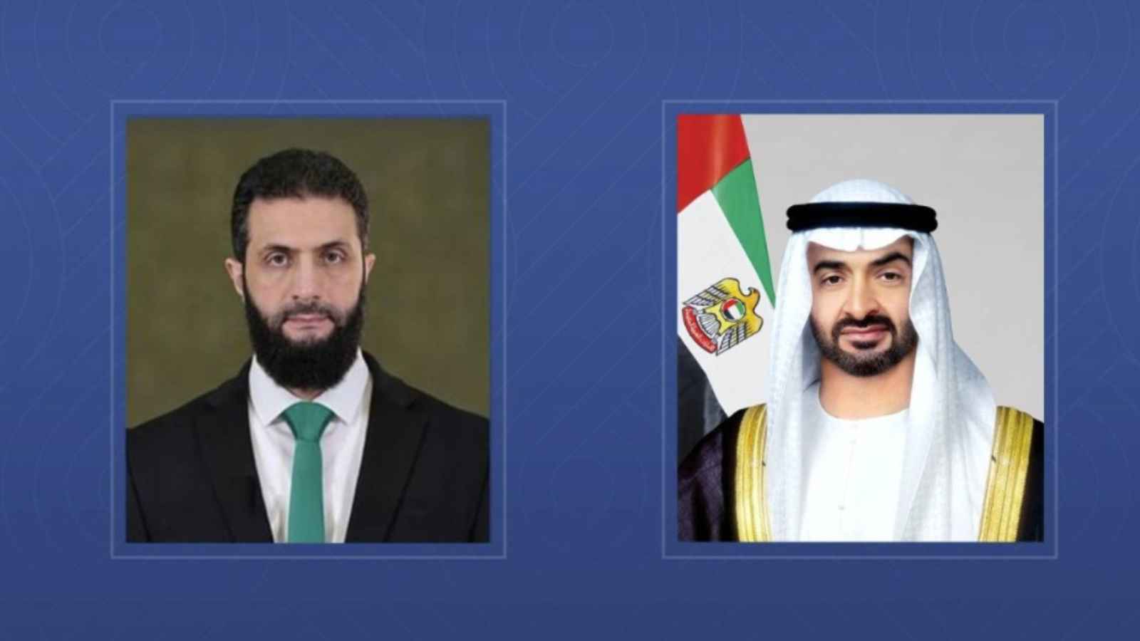 الشيخ محمد بن زايد يبحث مع الرئيس السوري العلاقات الثنائية والقضايا الإقليمية