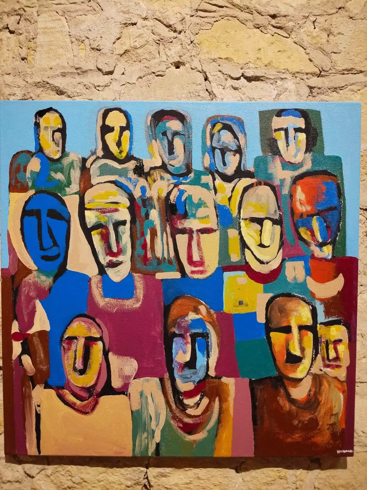 لوحة للتشكيلي السوداني الهميم الماحي 