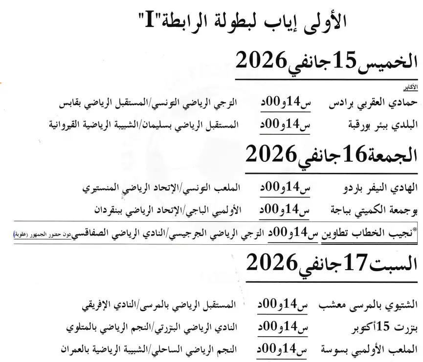 الدوري التونسي