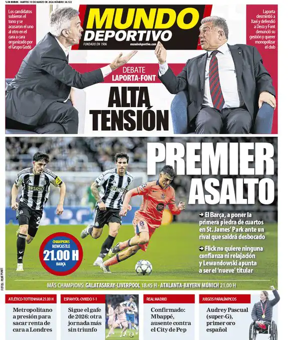 غلاف صحيفة موندو ديبورتيفو