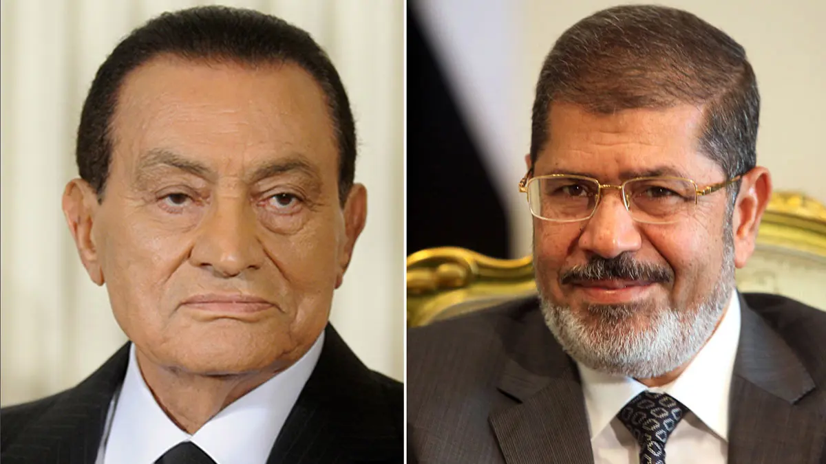 للمرة الأولى.. مبارك ومرسي وجهًا لوجه في المحكمة