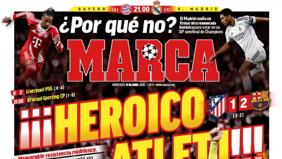 عناوين الصحف الرياضية: الأتلتيكو يقصي برشلونة.. وصراع القمة بين مبابي وأوليسي