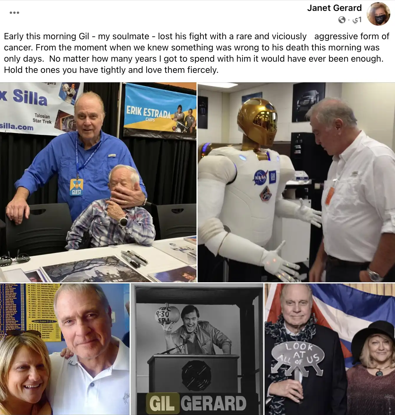 منشور زوجة جيل جيرارد