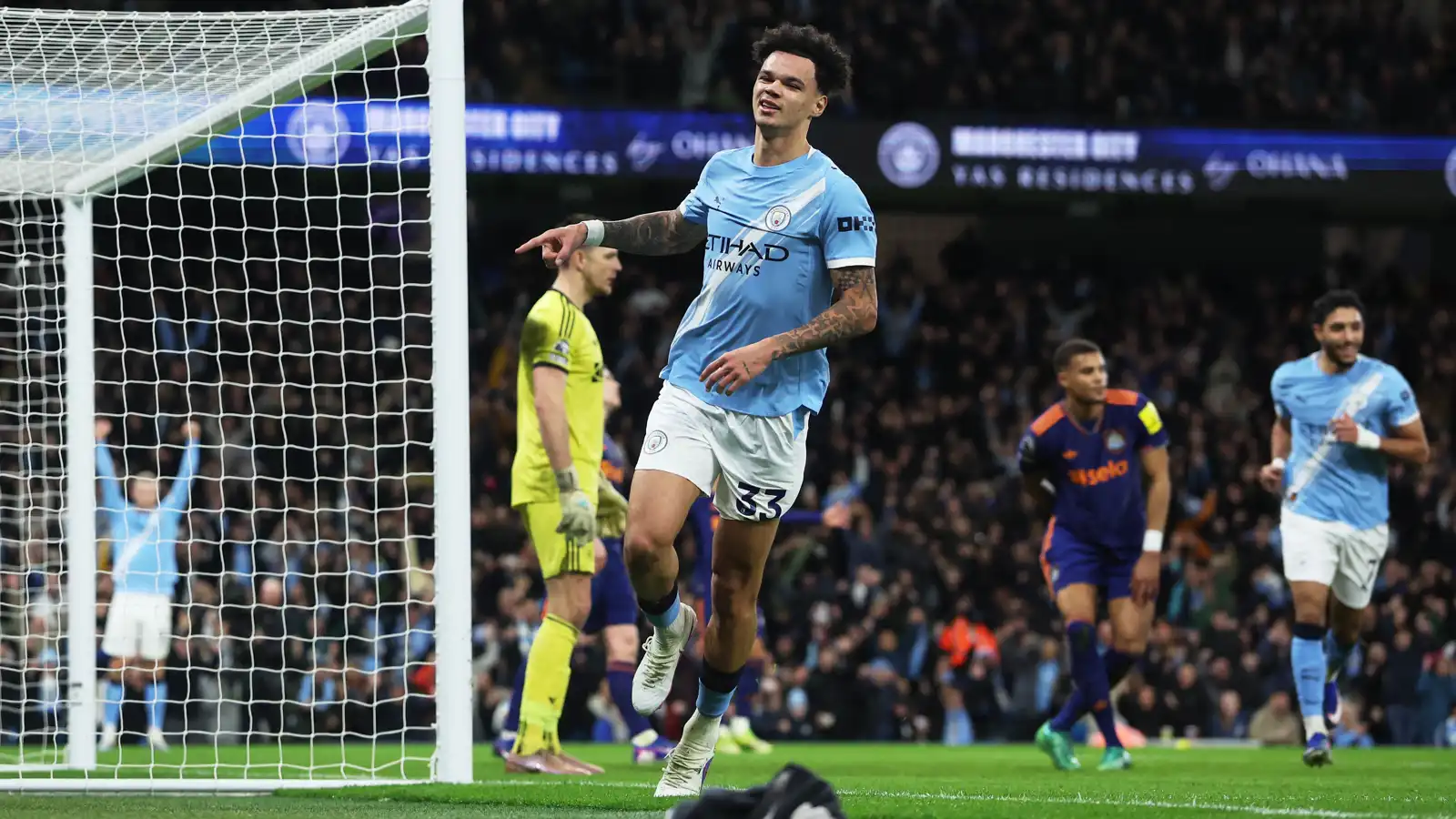 هدف مانشستر سيتي الثاني في مرمى نيوكاسل