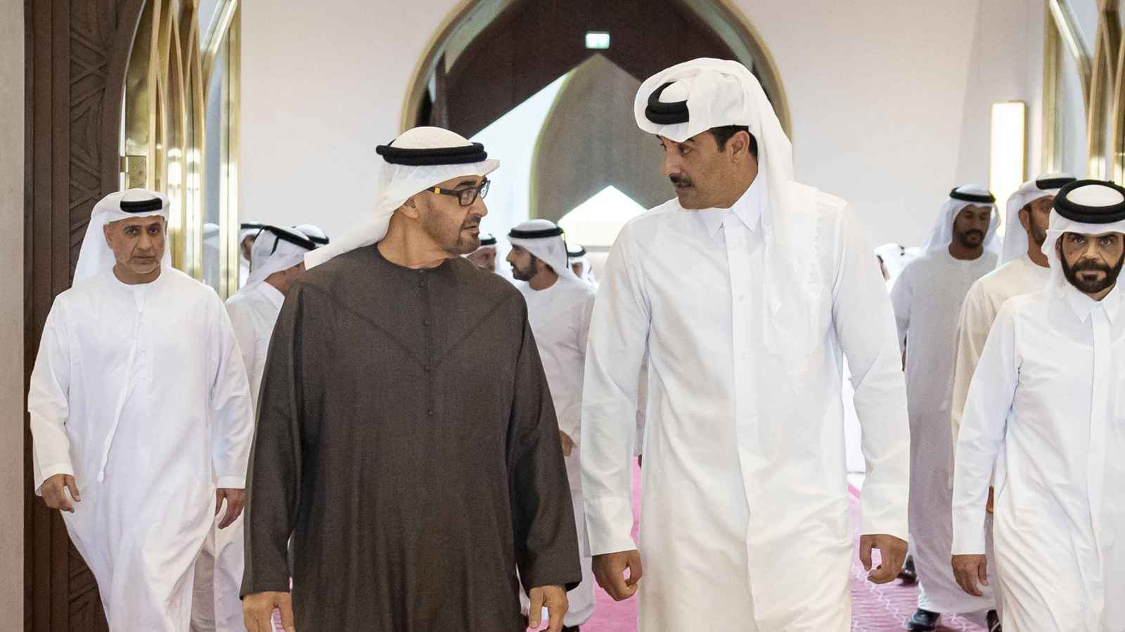 رئيس الإمارات يبحث مع أمير قطر المستجدات في الشرق الأوسط