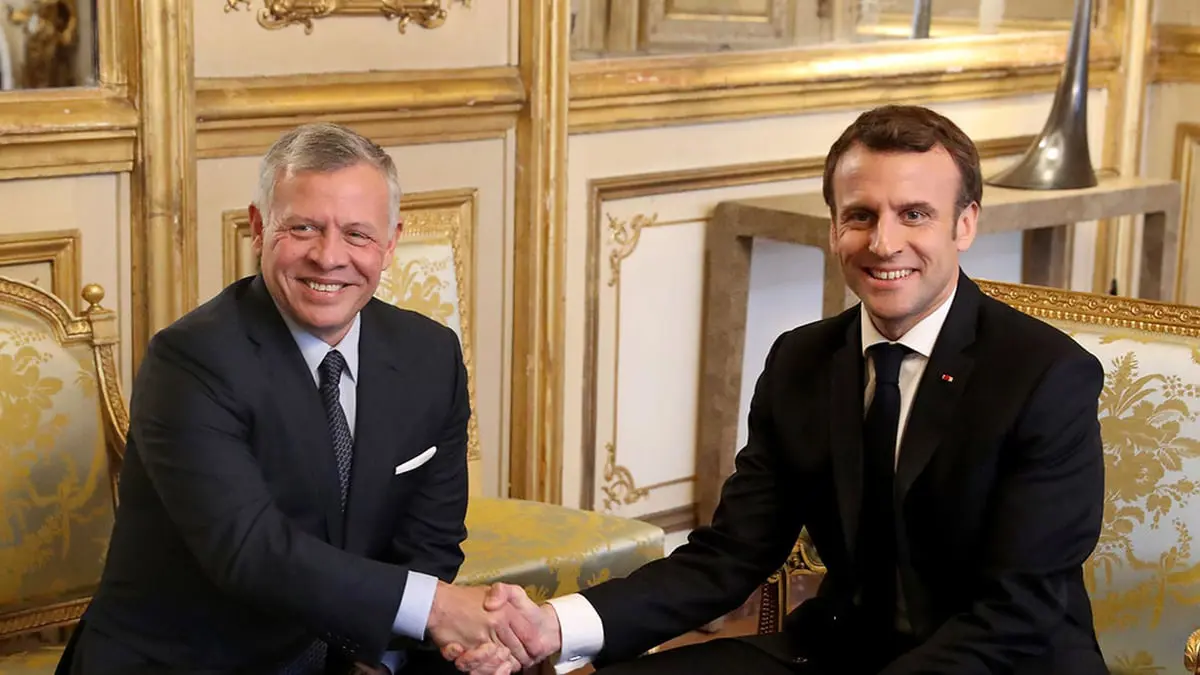 ماكرون والعاهل الأردني يدعوان لمؤتمر إقليمي يضم السعودية وإيران