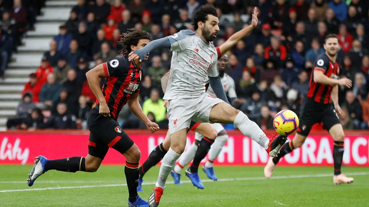 أهداف محمد صلاح في مباراة ليفربول وبورنموث (فيديو الهاتريك)