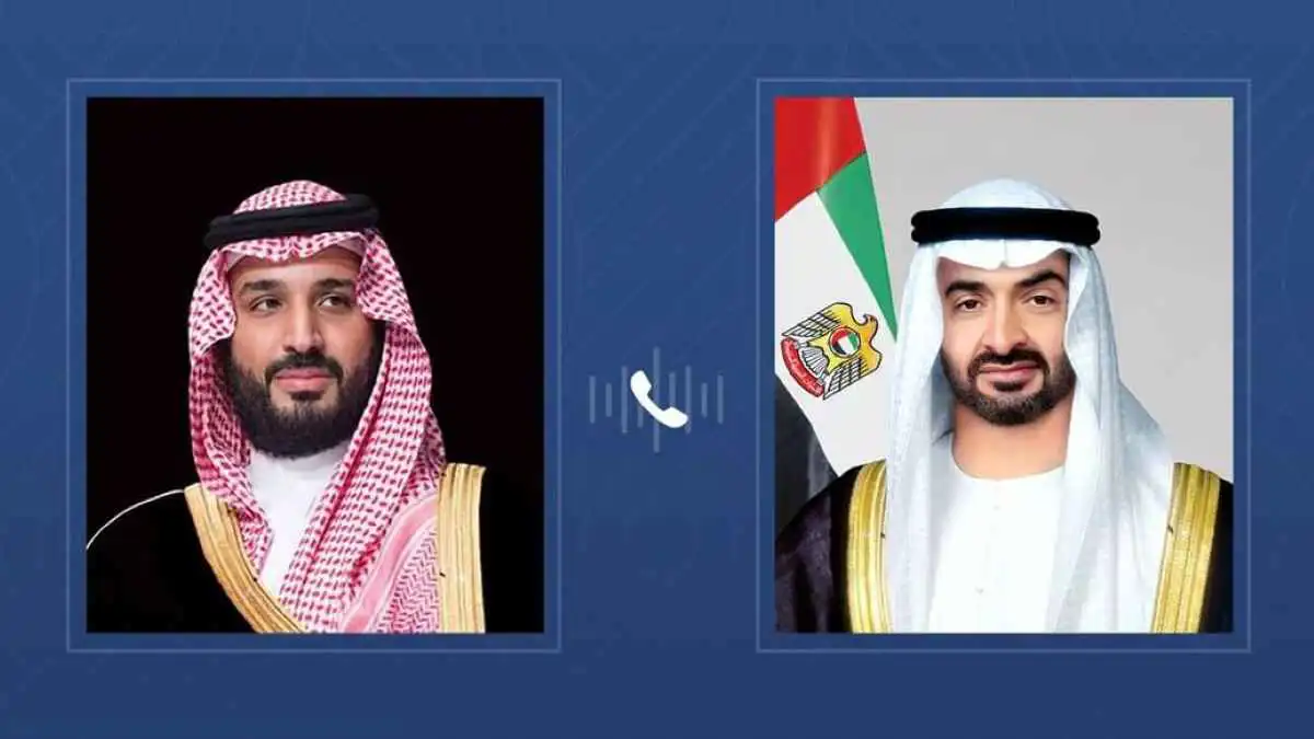 رئيس الإمارات وولي العهد السعودي يبحثان الاعتداءات الإيرانية على المنطقة