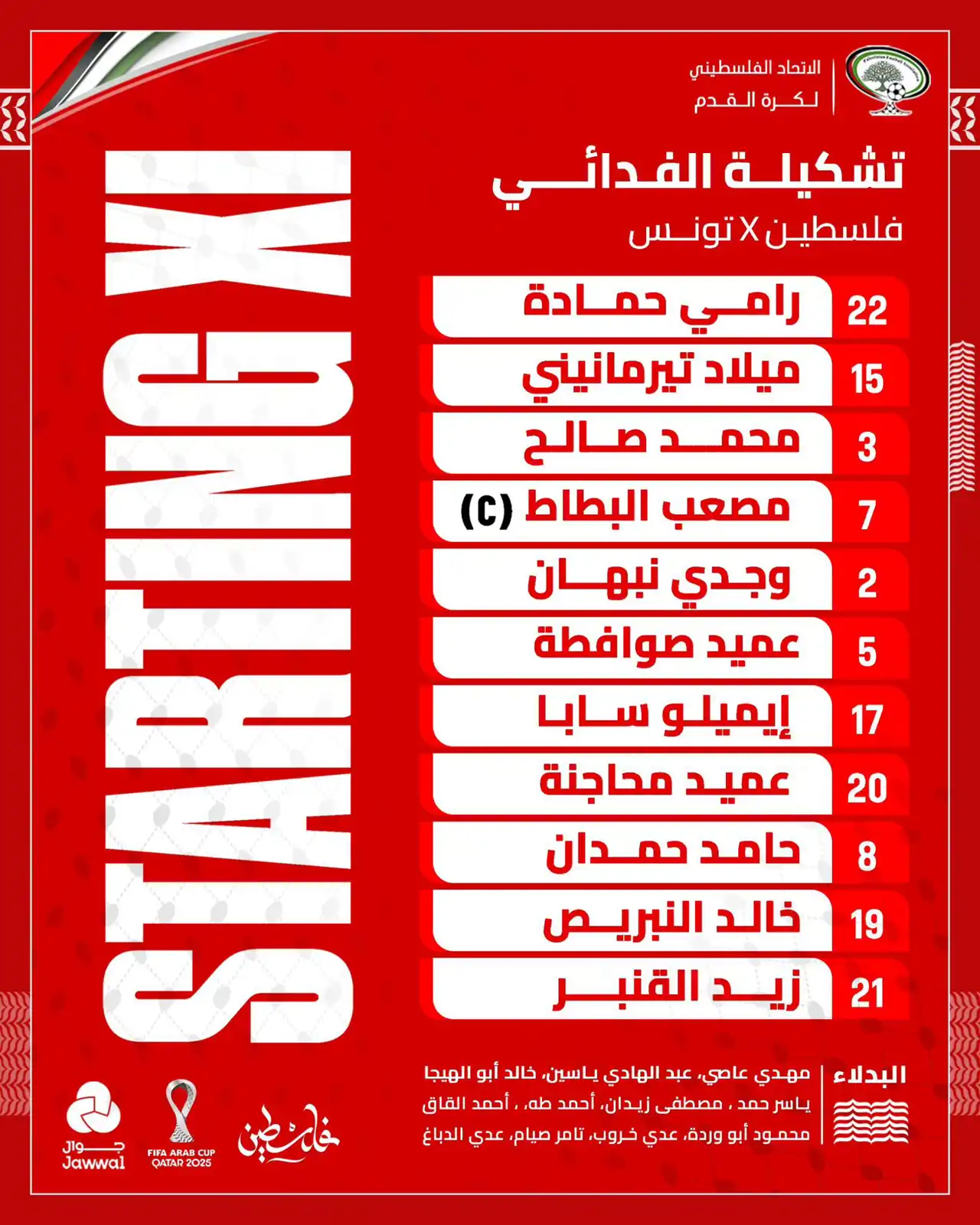 تشكيل منتخب فلسطين