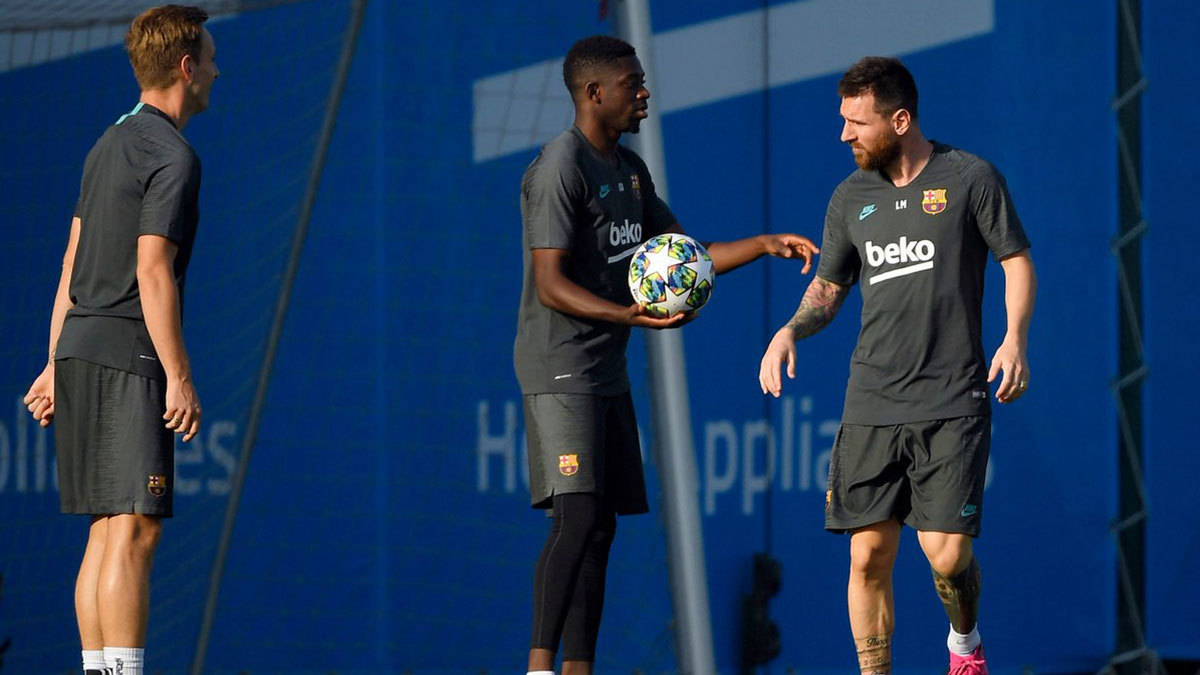 ميسي وديمبلي في قائمة مباراة برشلونة ضد إنتر ميلان بدوري أبطال أوروبا