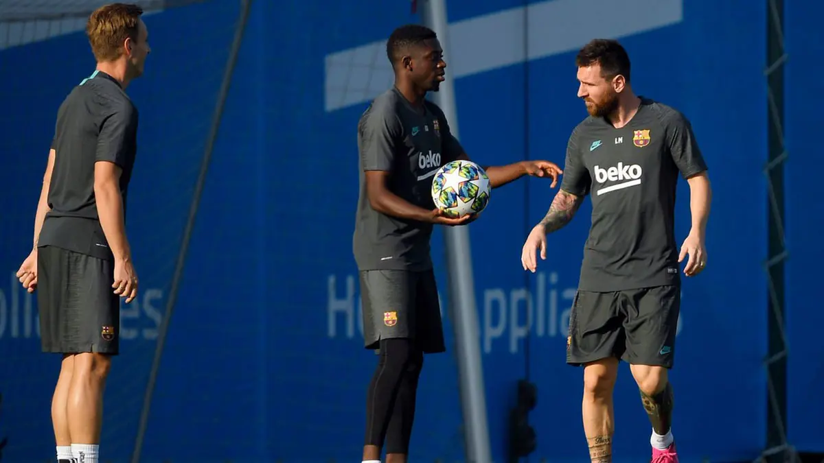 ميسي وديمبلي في قائمة مباراة برشلونة ضد إنتر ميلان بدوري أبطال أوروبا