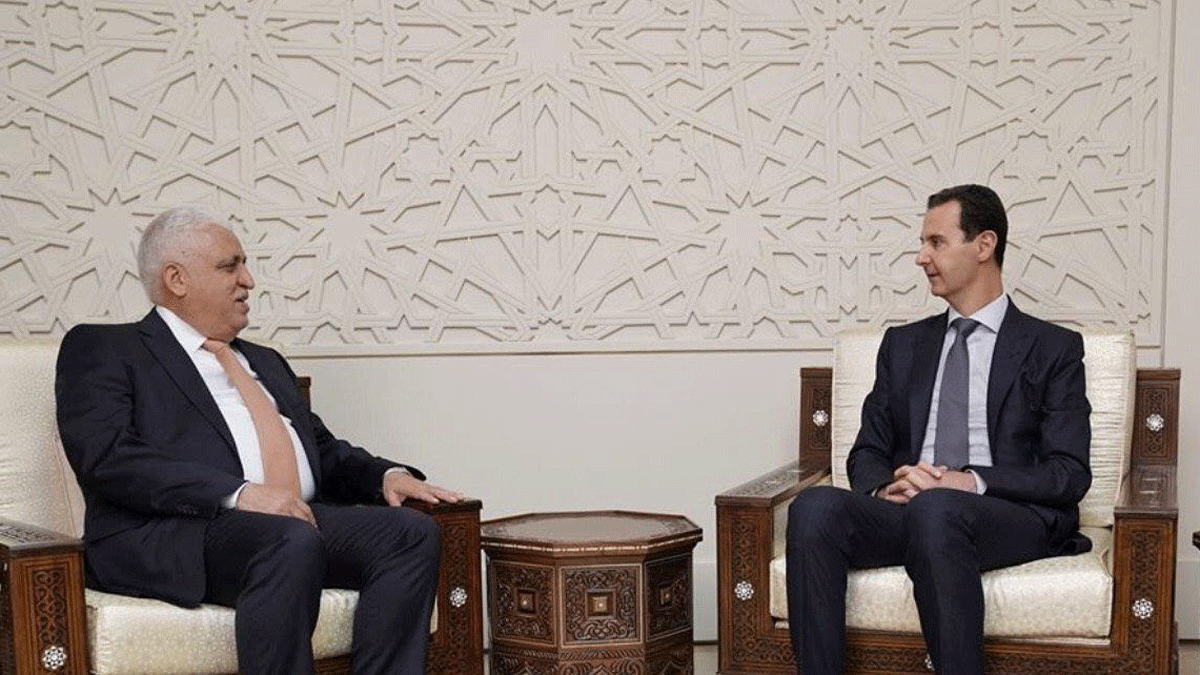 مستشار الأمن الوطني العراقي يلتقي الأسد وينقل له رسالة من عبدالمهدي (فيديو)