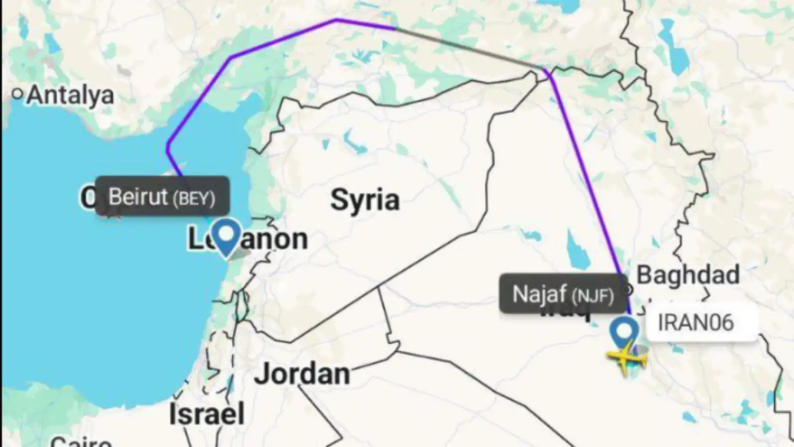 غيرت مسارها نحو تركيا.. سوريا تمنع طائرة لاريجاني من عبور مجالها الجوي