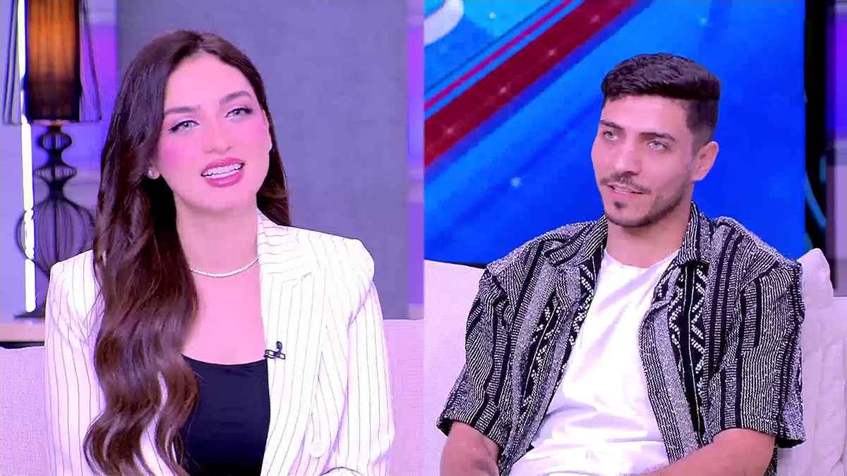 ياسمين عز تحرج محمد شريف بسبب الزمالك (فيديو)