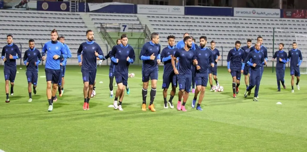 النصر الإماراتي يحفز لاعبيه لملاقاة الظفرة بطريقة مبتكرة (صور)