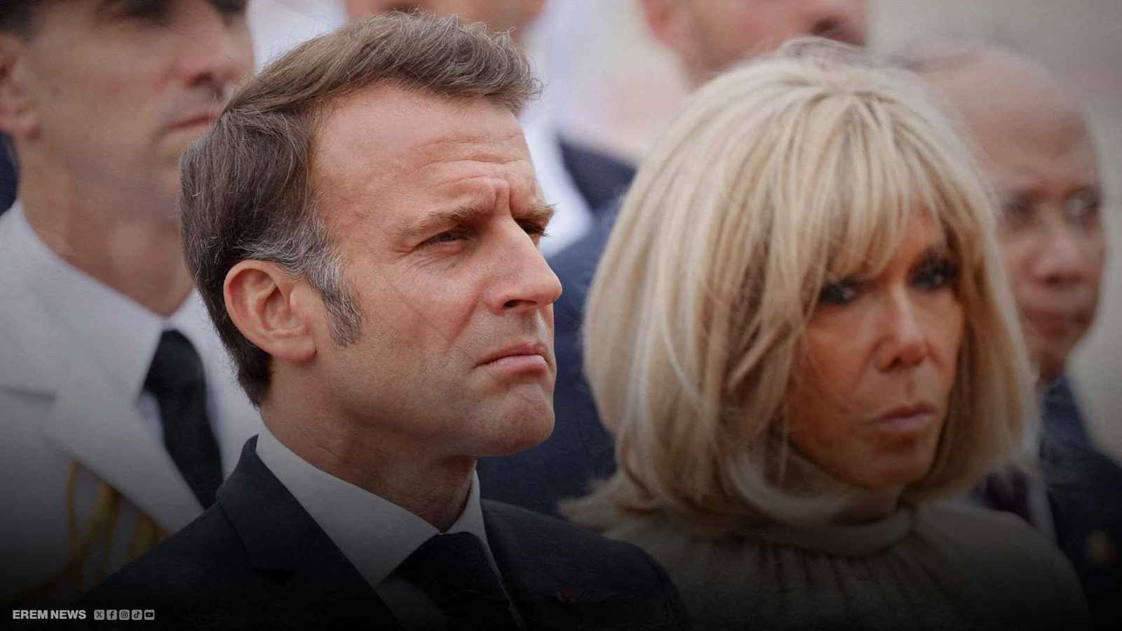 ماكرون يرد بغضب.. "زوجتي ليست رجلا"