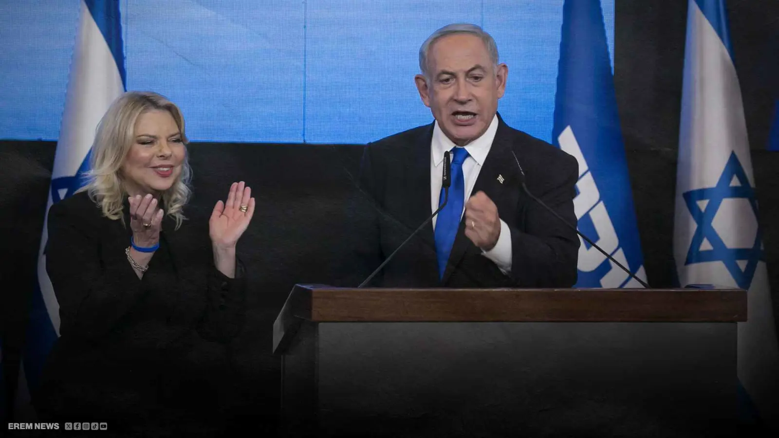 نتنياهو وزوجته سارة