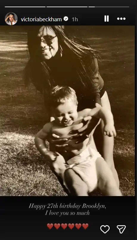 معايدة فيكتوريا بيكهام لابنها على انستغرام