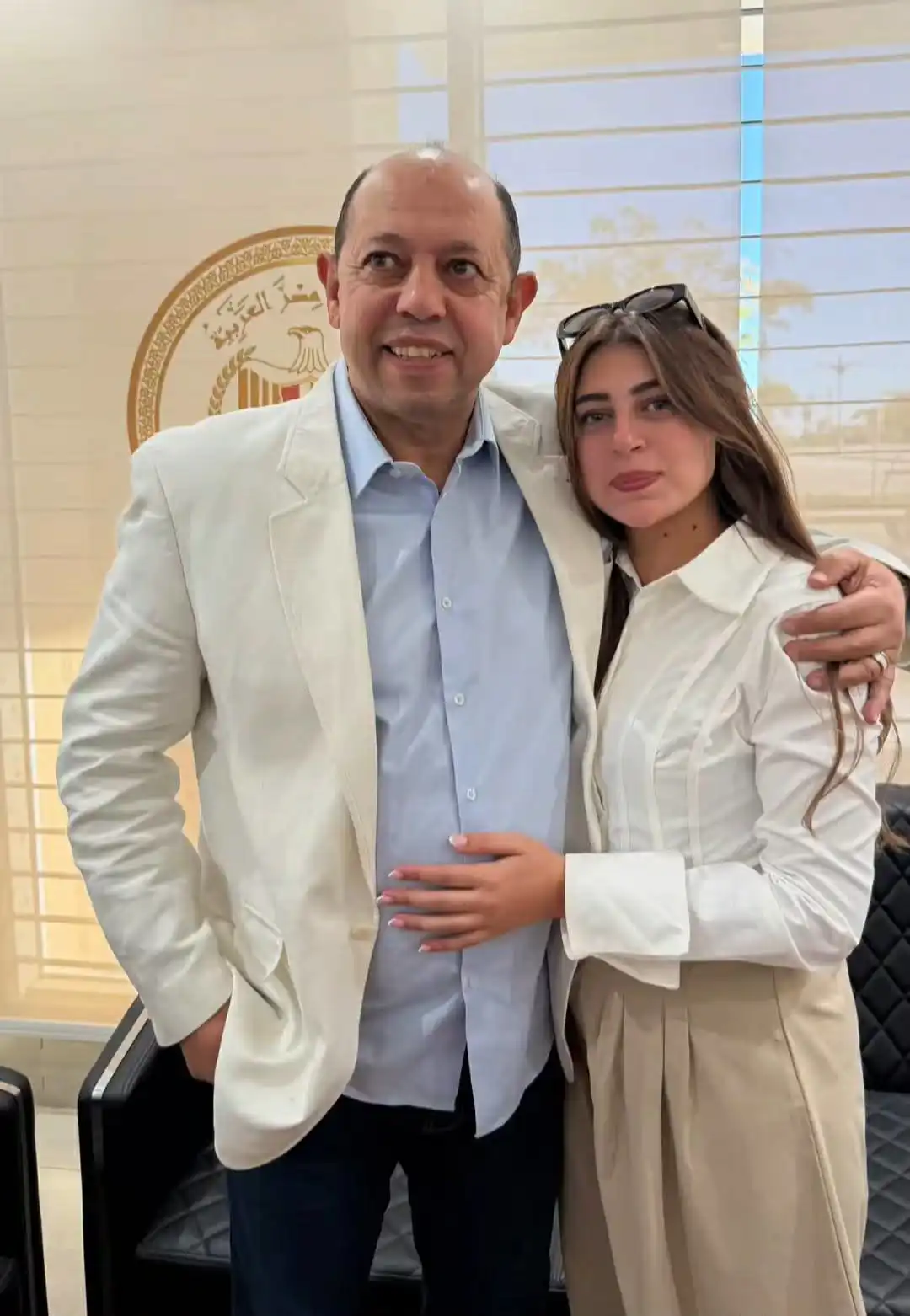 أحمد سليمان عضو مجلس إدارة الزمالك وابنته