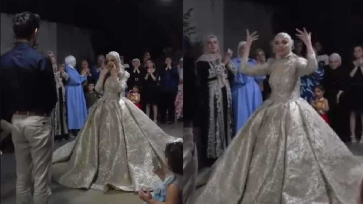 لحظة عاطفية استثنائية.. لبنانية تغني لعريسها الأصم بلغة الإشارة (فيديو)