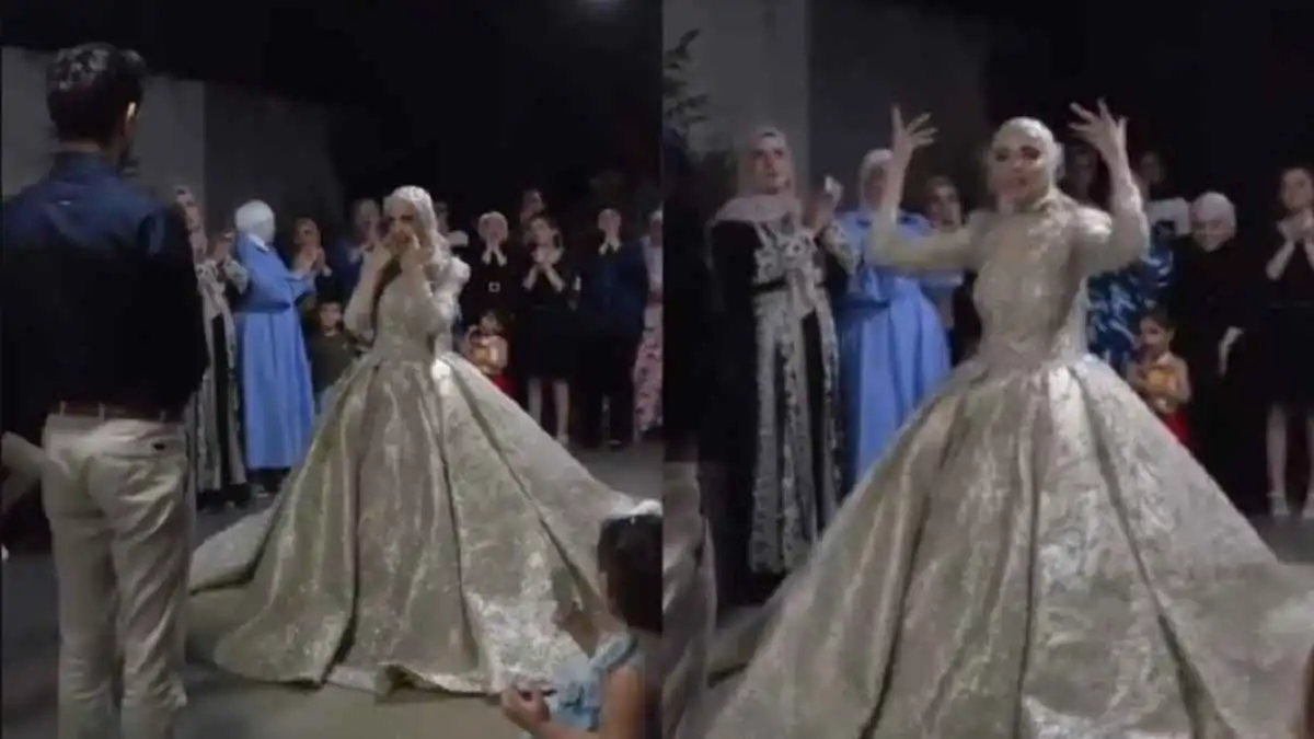 لحظة عاطفية استثنائية.. لبنانية تغني لعريسها الأصم بلغة الإشارة (فيديو)