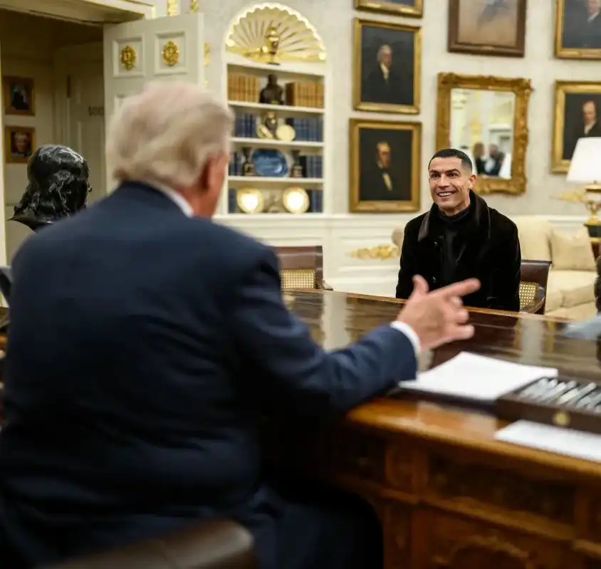 لقاء كريستيانو رونالدو وترامب