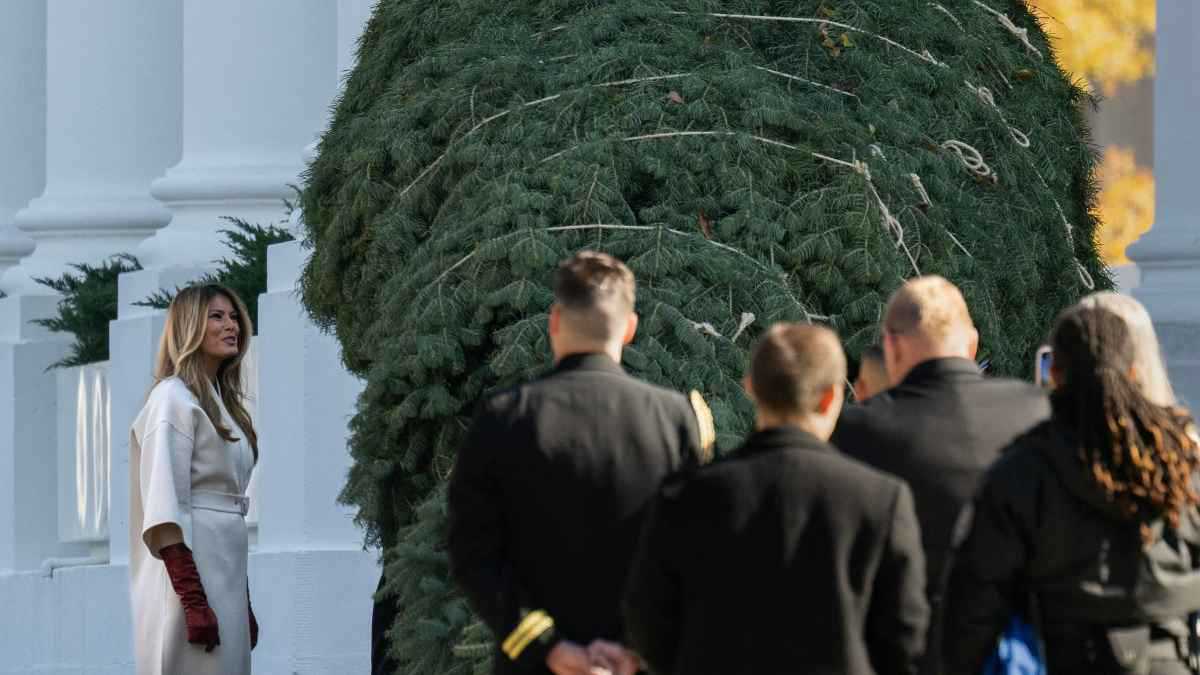 شجرة الكريسماس تصل البيت الأبيض.. وميلانيا ترامب تستقبلها رغم الجدل