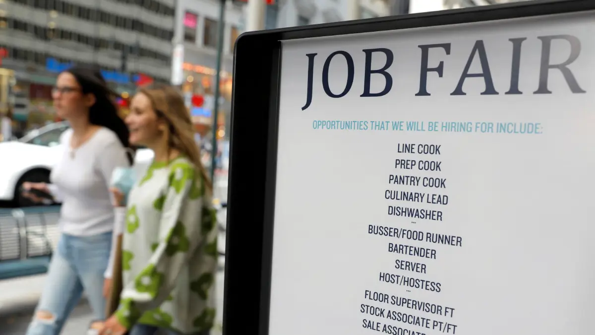 انخفاض فرص العمل في أمريكا لأدنى مستوى منذ عامين‎ خلال يونيو