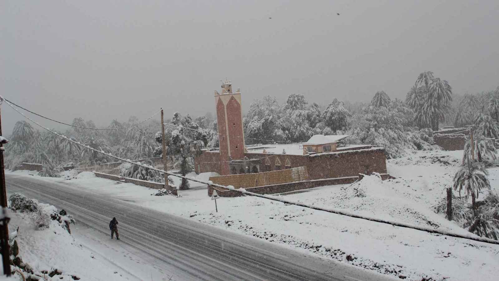 المغرب.. تساقط "نادر" للثلوج قرب البحر المتوسط (فيديو)