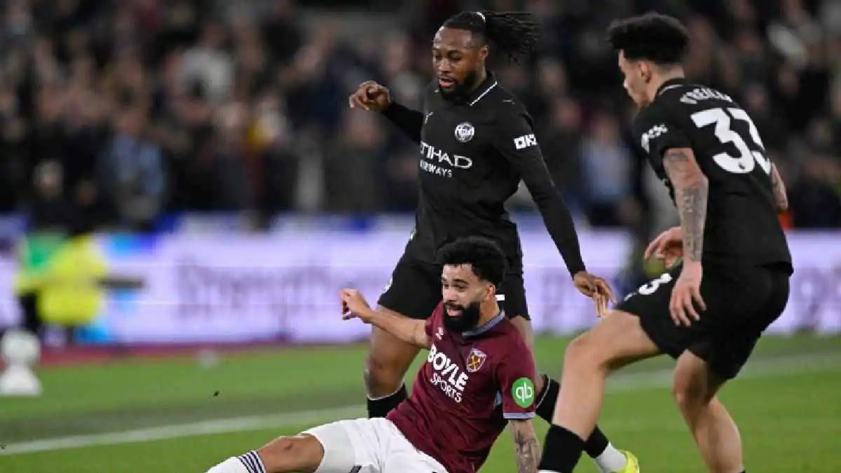 أهداف مباراة وست هام ومانشستر سيتي في الدوري الإنجليزي
