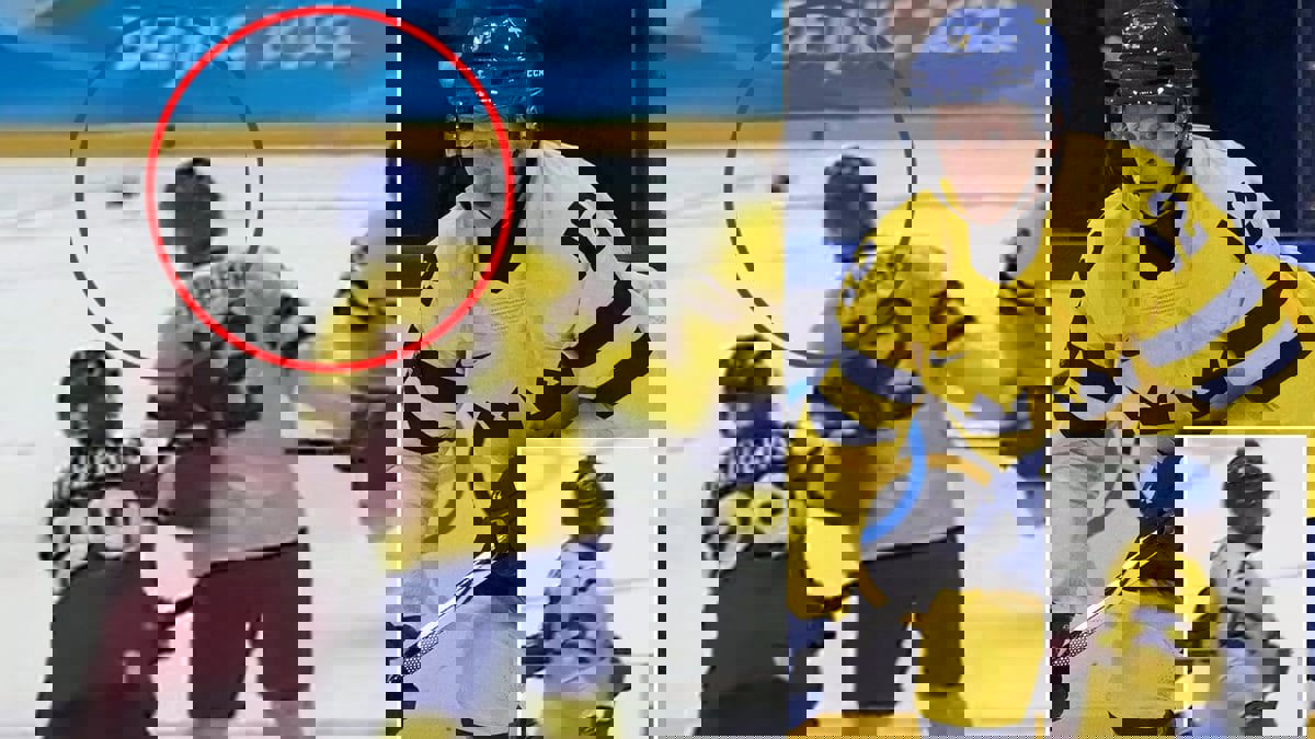تمريرة بضربة رأس رائعة في مباراة لهوكي الجليد (فيديو)