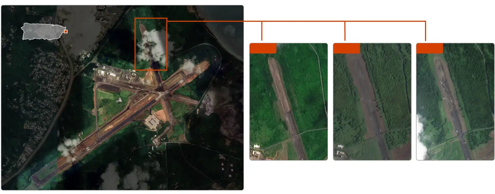 جانب من التجهيزات الأمريكية في القاعدة