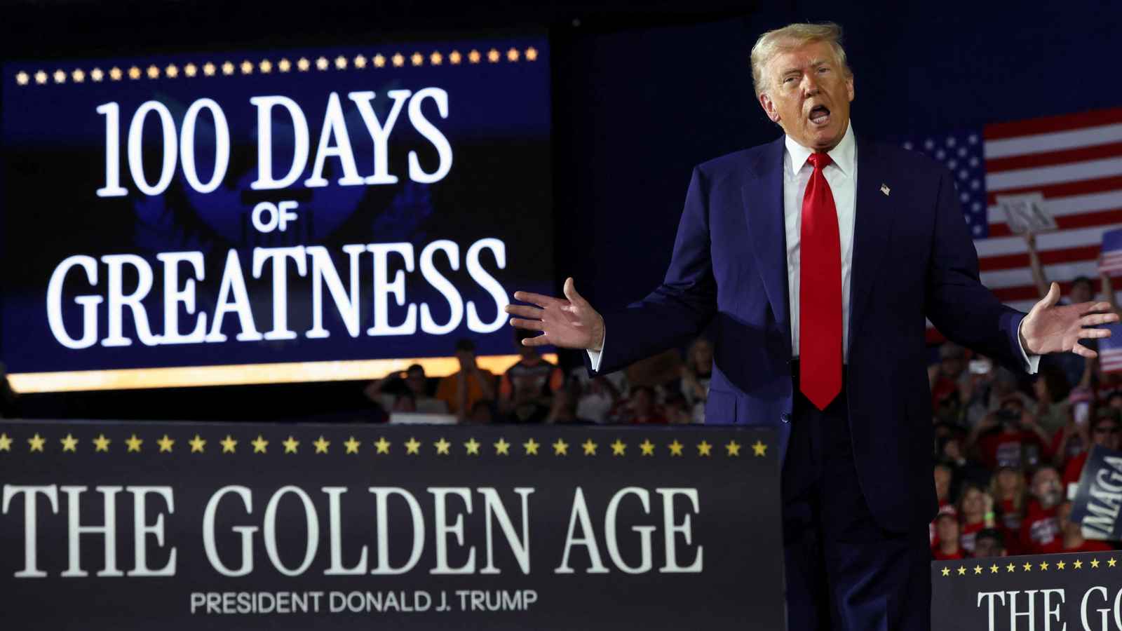 بعد 100 يوم.. ترامب: لدينا "أفضل حكومة" في تاريخ البلاد