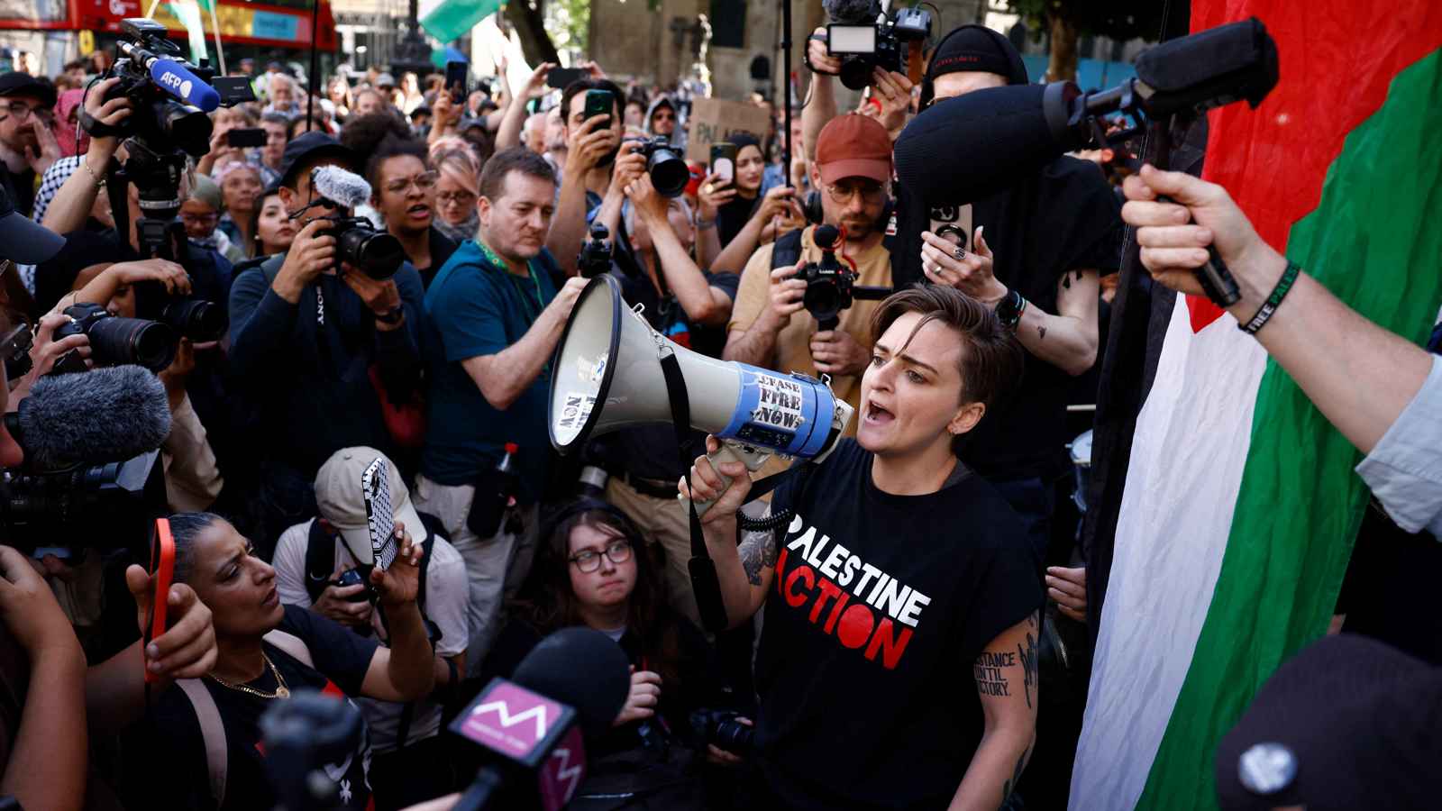 الشرطة البريطانية تعتقل أكثر من 20 من مؤيدي حركة "فلسطين أكشن"